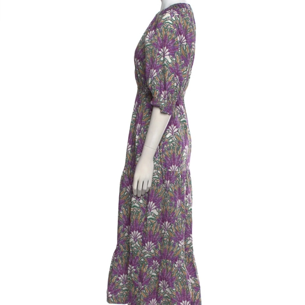MARIE OLIVER floral print long dress with side cutout with pockets Size:6